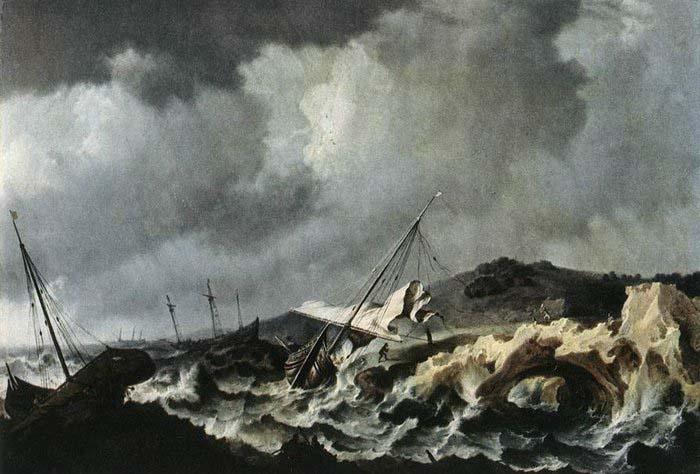 PEETERS, Bonaventura the Elder Storm on the Sea oil painting image